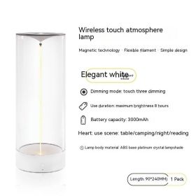 Bedroom Magnetic Ambiance LED Bedside Lamp (Option: White-Lamp Only-USB)