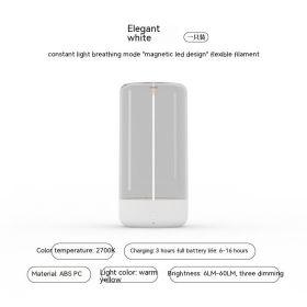 Outdoor Fashion Magnetic Rechargeable Ambient Light (Option: White-usb)