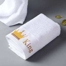 Thick Large Cotton BathWhite Hotel Men And Women Adult Towel (Option: King-Towel bath towel)