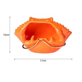 Creative Crab Whale Ashtray Light Luxury (Option: Crab Shiny orange Wall Hanger)