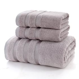Fiber And Ink Bamboo Bath Towel For Adult Household Water Absorption (Option: Grey-70x140cm)